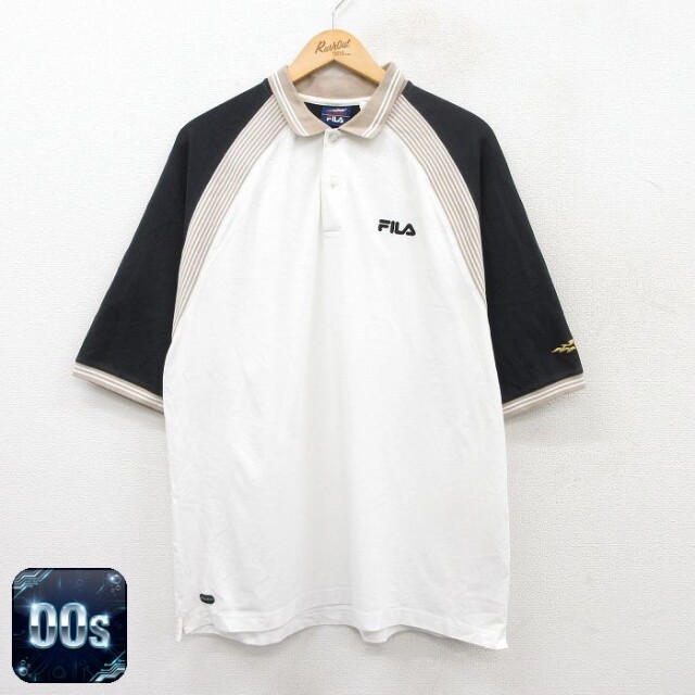 【50%OFF】フィラ 00s 半袖ポロシャツ US OPEN ホワイト XL | 古着