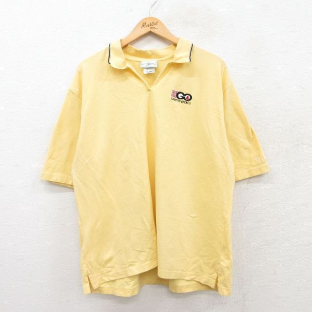 【50%OFF】00s 半袖ポロシャツ CRIFFITH ENERGY イエロー XL | 古着