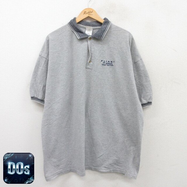 00s 半袖ポロシャツ PLIANT グレー XL | 古着