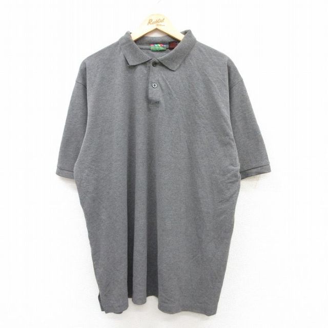 【50%OFF】半袖ポロシャツ 霜降り グレー XL | 古着