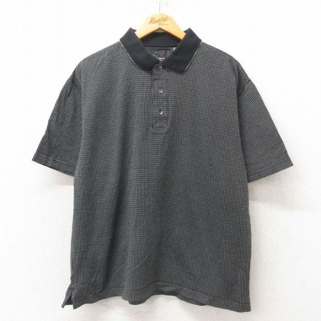 XL★古着 グレッグノーマン 半袖 ポロ シャツ メンズ コットン グレー 25jun05 中古 トップス