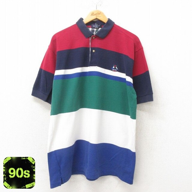 GANT 90s 半袖ポロシャツ 鹿の子 グリーン XL | 古着