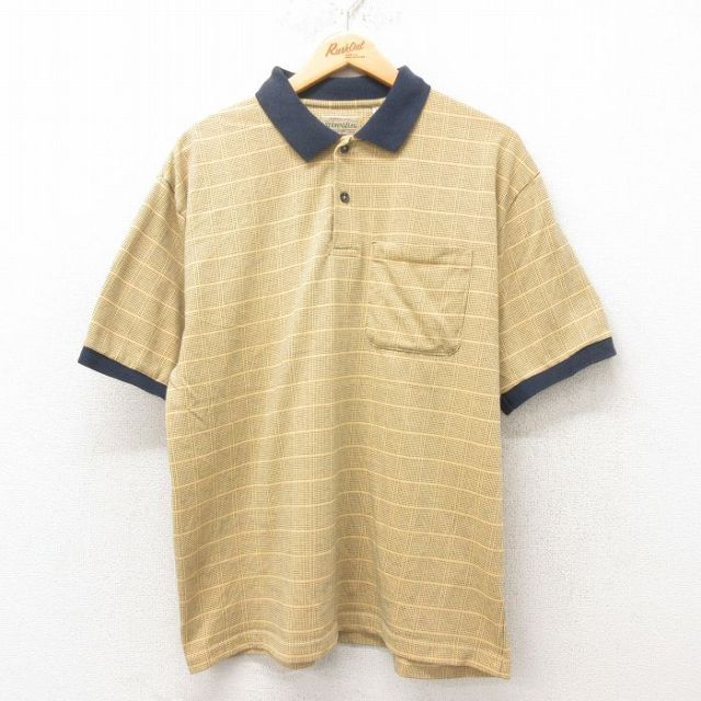 XL★古着 セントジョンズベイ 半袖 ポロ シャツ メンズ 00年代 00s ベージュ カーキ 25jun06 中古 トップス