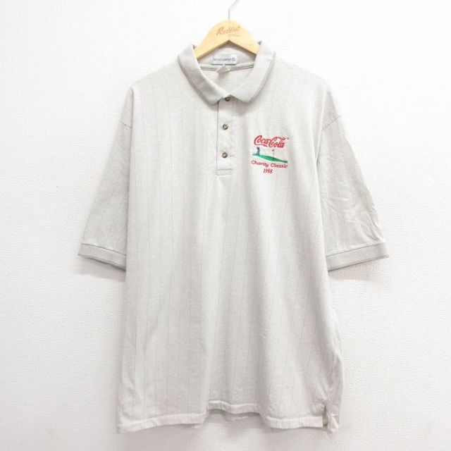 【50%OFF】マンシングウェア 90s 半袖ポロシャツ コカコーラ グレー XL | 古着