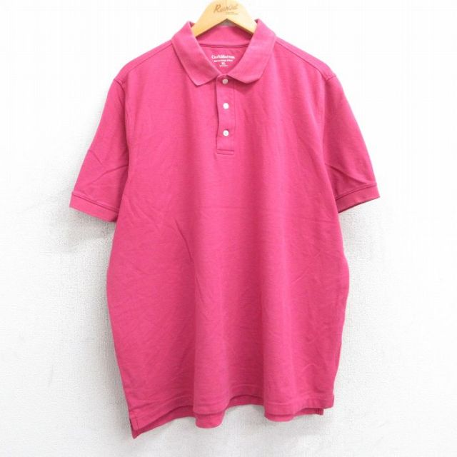 【50%OFF】半袖ポロシャツ 鹿の子 ピンク XL | 古着