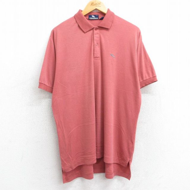 【50%OFF】90s 半袖ポロシャツ ワンポイントロゴ ブラウン XL | 古着