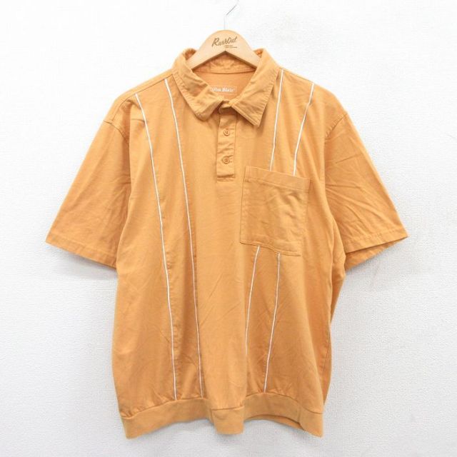 【50%OFF】半袖ポロシャツ オレンジ XL | 古着