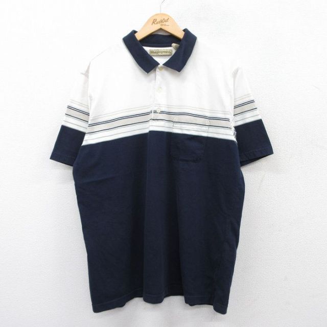【50%OFF】マンシングウェア 半袖ポロシャツ ネイビー XL | 古着