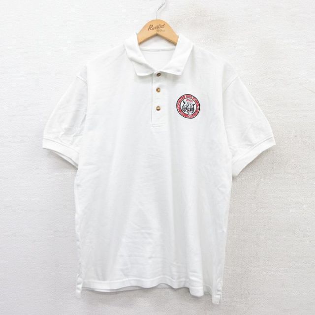 【50%OFF】NITRO 00s 半袖ポロシャツ ワンポイント ホワイト XL | 古着