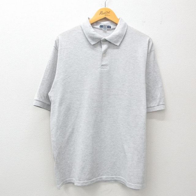 ジャージーズ 00s 半袖ポロシャツ 霜降り グレー L | 古着