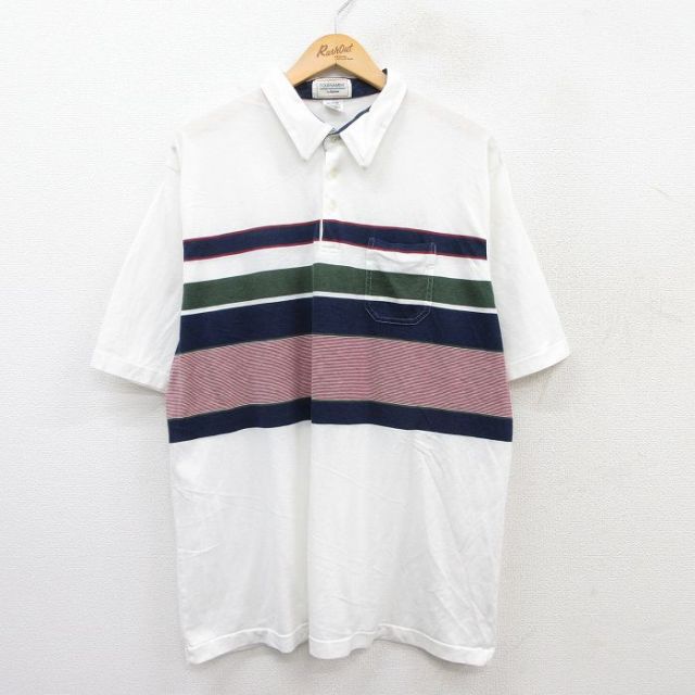 【50%OFF】アロー 90s 半袖ポロシャツ ホワイト XL | 古着