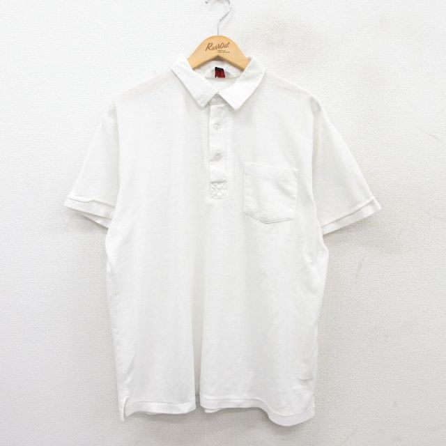 【50%OFF】80s 半袖ポロシャツ ホワイト XL | 古着