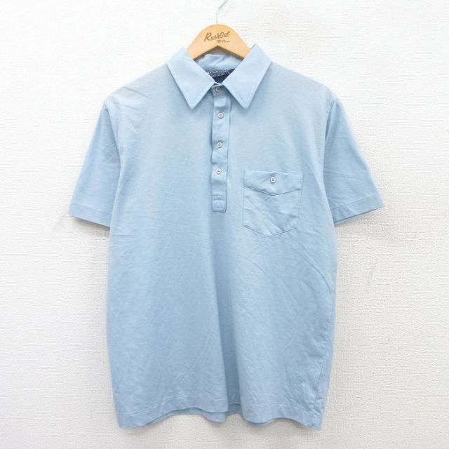 ピューリタン 80s 半袖ポロシャツ ライトブルー L | 古着