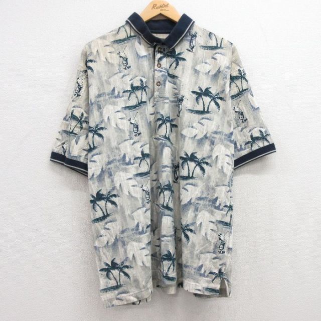 【50%OFF】00s 半袖ポロシャツ ゴルフ グレー XL | 古着