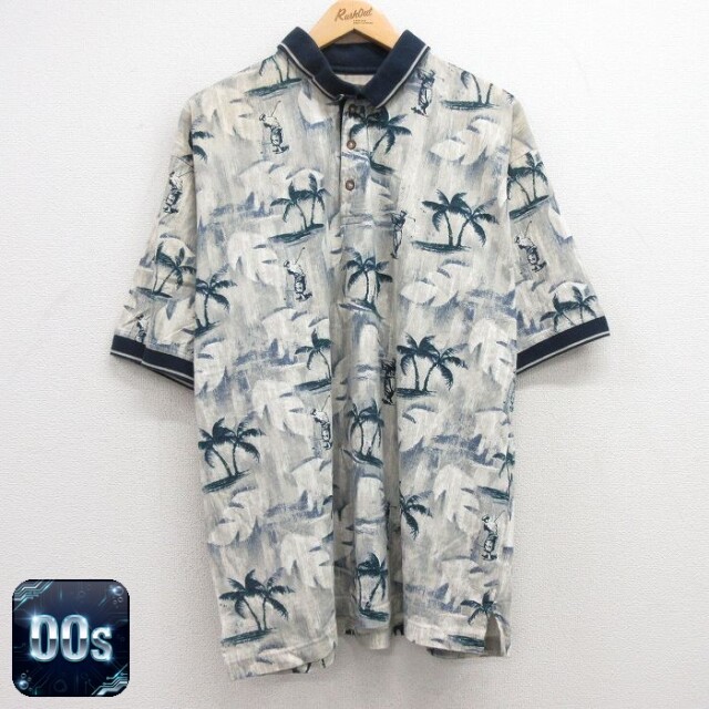 00s 半袖ポロシャツ ゴルフ グレー XL | 古着