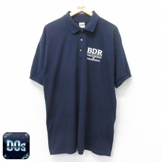 BDR 00s 半袖ポロシャツ ネイビー XL | 古着
