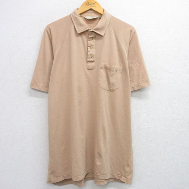 【50%OFF】アロー 90s 半袖ポロシャツ ラグラン ベージュ XL | 古着