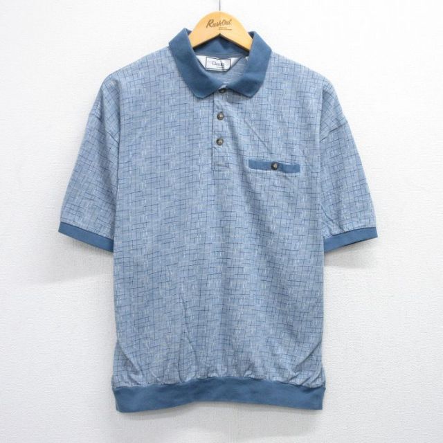 90s 半袖ポロシャツ ネイビー XL | 古着