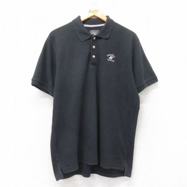 【50%OFF】ビバリーヒルズ ポロクラブ 半袖ポロシャツ ブラック XL | 古着