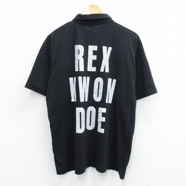 【50%OFF】REX 半袖ポロシャツ ブラック XL | 古着
