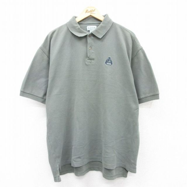 【50%OFF】IZOD 90s 半袖ポロシャツ ワンポイントロゴ グリーン XL | 古着