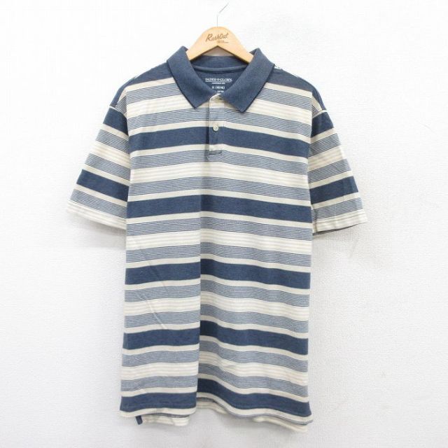 FADED GLORY 半袖ポロシャツ 鹿の子 ネイビー XL | 古着