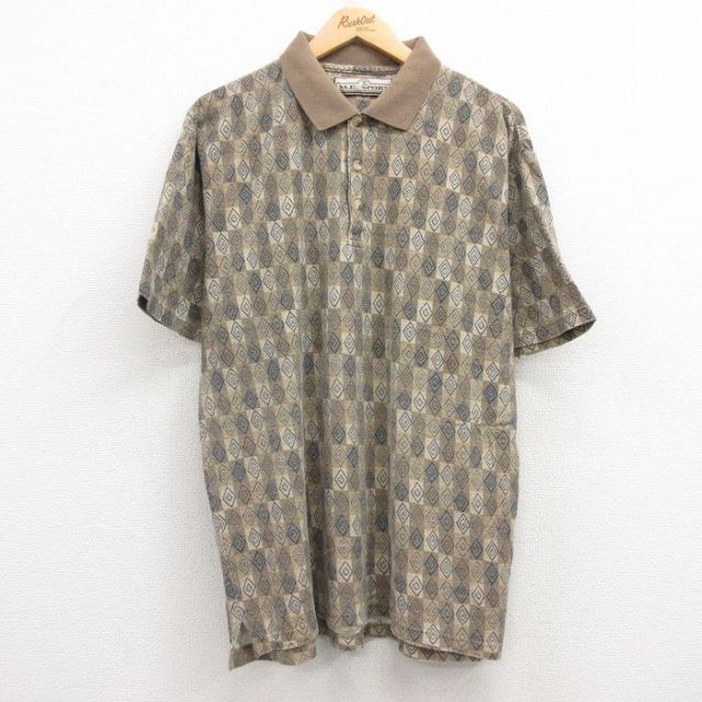 00s 半袖ポロシャツ ベージュ XL | 古着