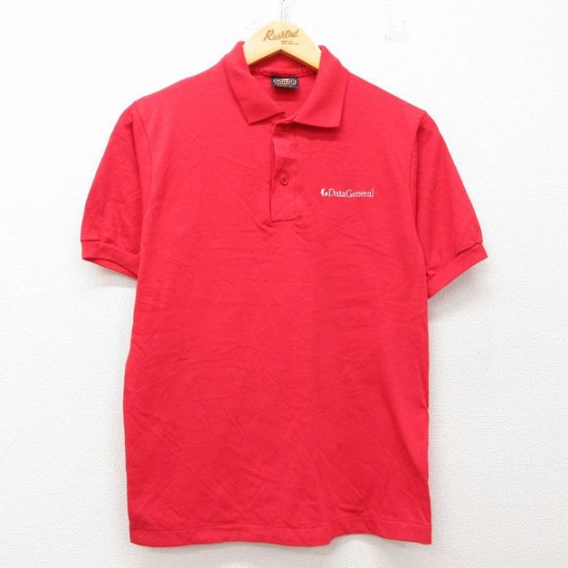 データゼネラル 90s 半袖ポロシャツ レッド S | 古着
