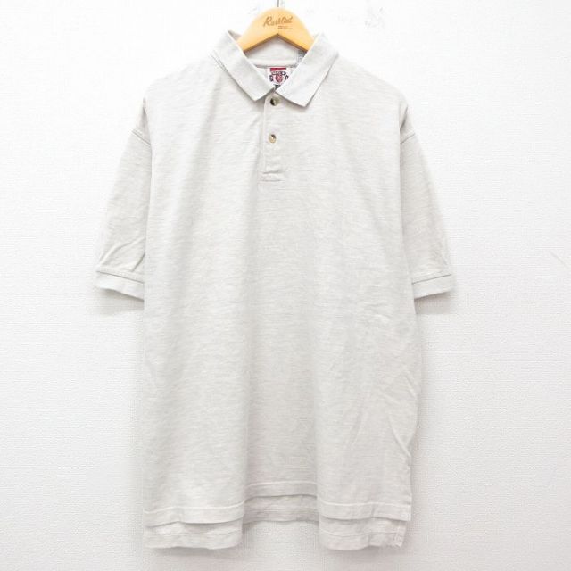 【50%OFF】00s 半袖ポロシャツ 霜降り グレー XL | 古着