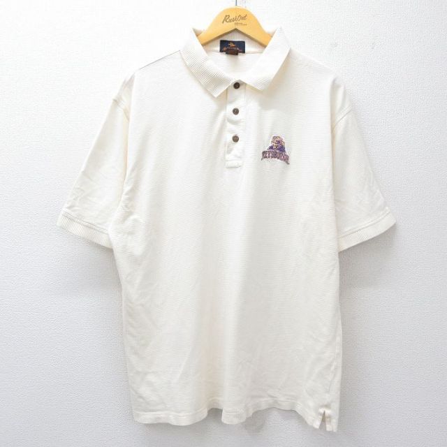 【50%OFF】半袖ポロシャツ ピッツバーグ 生成り ベージュ XL | 古着