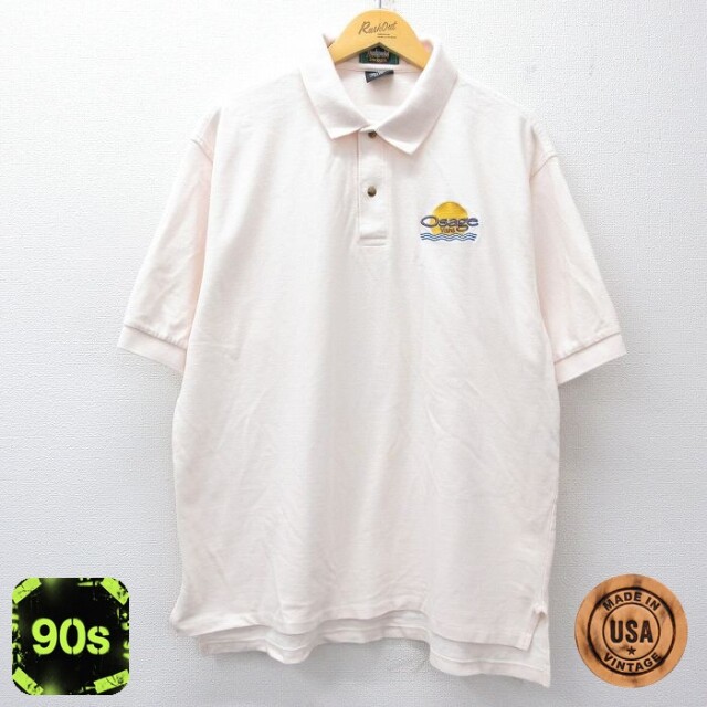 Dunbrooke 90s 半袖ポロシャツ Osage 生成り ベージュ XL | 古着