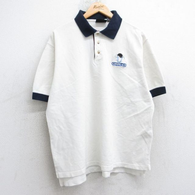 【50%OFF】00s 半袖ポロシャツ 鹿の子 ホワイト XL | 古着