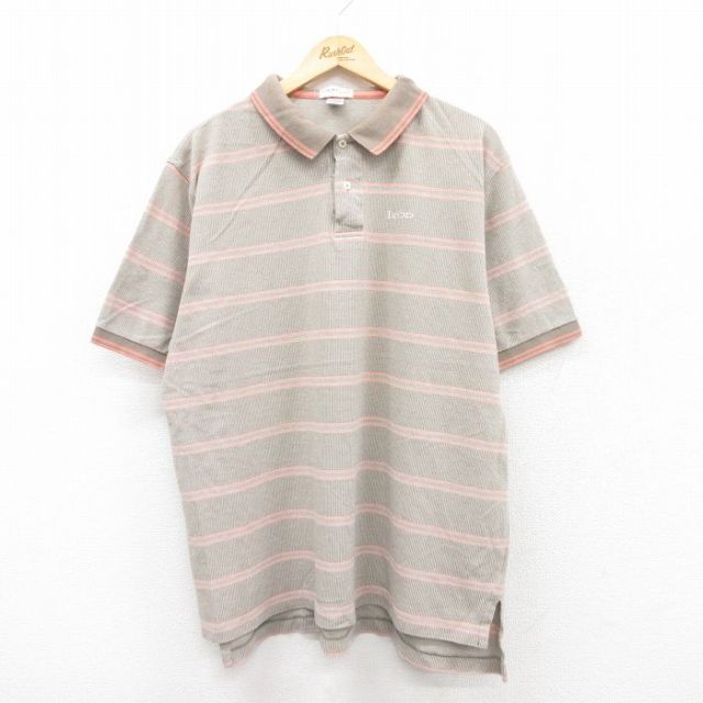 【50%OFF】IZOD 90s 半袖ポロシャツ ワンポイントロゴ カーキ XL | 古着