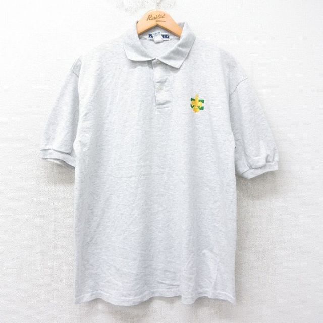 ジャージーズ 90s 半袖ポロシャツ ボーイスカウト グレー L | 古着