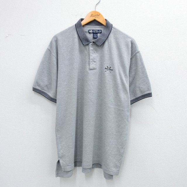 【50%OFF】ビッグドッグス 半袖ポロシャツ ゴルフ グレー XL | 古着