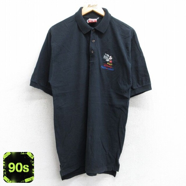 古着通販 L☆古着 半袖 ポロ シャツ メンズ 90年代 90s ディズニー