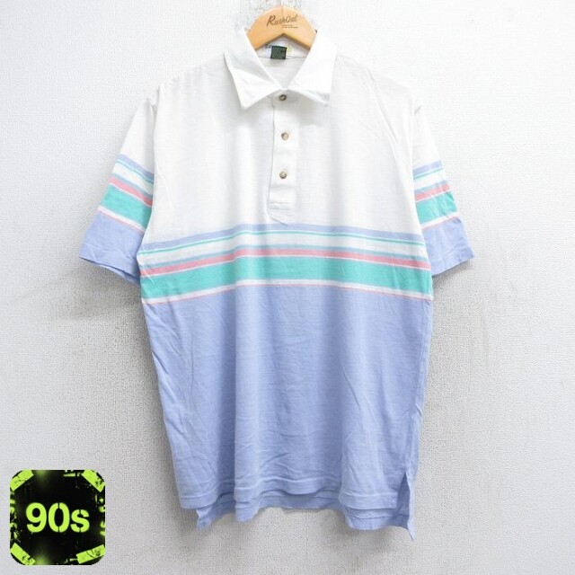 IZOD 90s 半袖ポロシャツ パープル XL | 古着