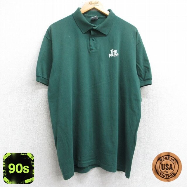 90s 半袖ポロシャツ THE MUNY グリーン XL | 古着