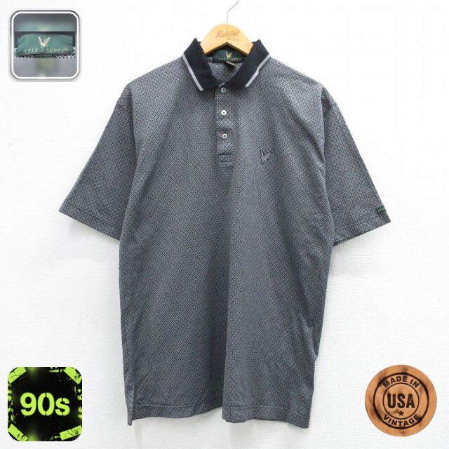 【20%OFF】90s 半袖ポロシャツ グレー メンズXL相当 | 古着