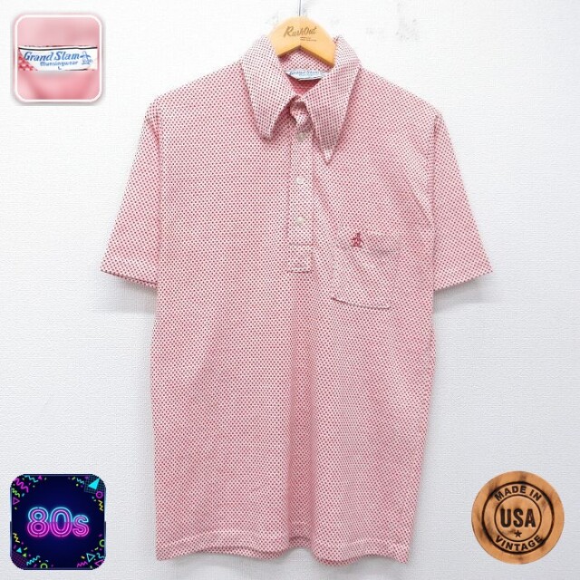 【20%OFF】マンシングウェア 80s 半袖ポロシャツ レッド メンズM相当 | 古着