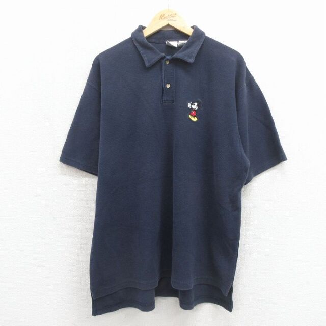 古着通販 XL☆古着 半袖 ポロ シャツ メンズ 00年代 00s ディズニー