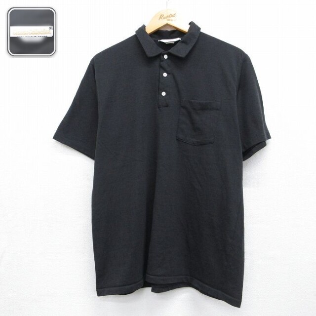 【20%OFF】80s 半袖ポロシャツ ブラック メンズL相当 | 古着