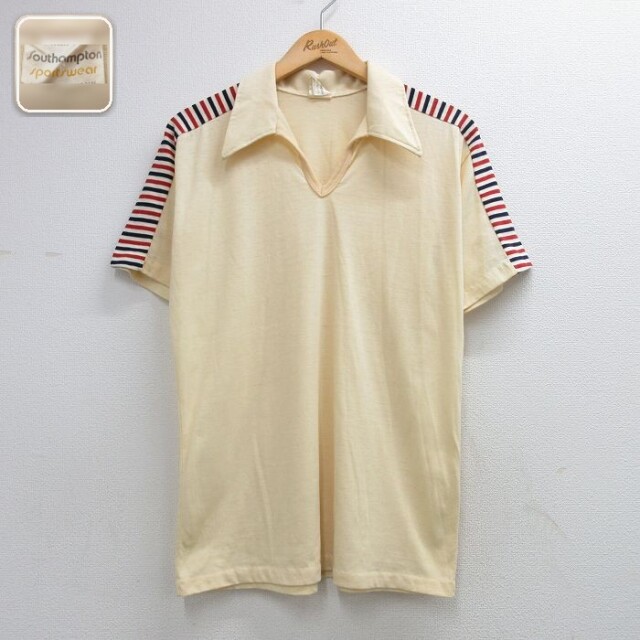 【20%OFF】ポロシャツ ベージュ メンズL相当 | 古着