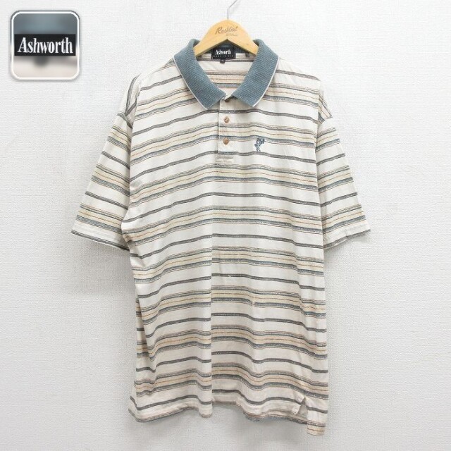 【20%OFF】ポロシャツ ベージュ メンズXL相当 | 古着