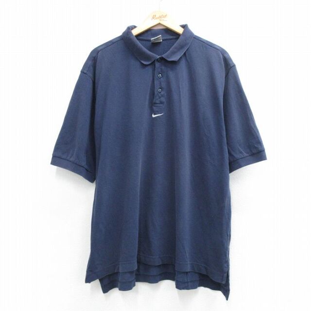 古着通販 XL☆古着 ナイキ NIKE 半袖 ポロ シャツ メンズ 00年代 00s