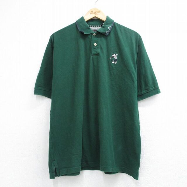 古着通販 XL☆古着 半袖 ポロ シャツ メンズ ゴルフ 東芝 緑他【spe】