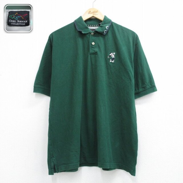【20%OFF】グレッグノーマン 半袖ポロシャツ ディズニーミッキー グリーン メンズXL相当 | 古着