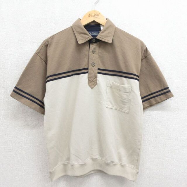 ピューリタン 00s 半袖ポロシャツ ベージュ メンズL相当 | 古着