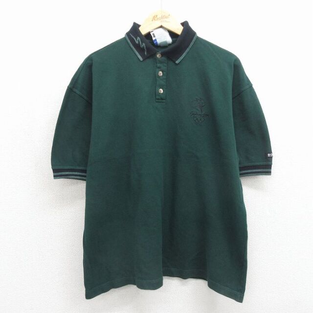 シドニーオリンピック 00s 半袖ポロシャツ 鹿の子 グリーン XL | 古着