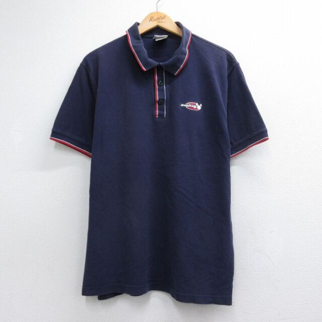 古着通販 L☆古着 半袖 ポロ シャツ メンズ 90年代 90s コットン USA製